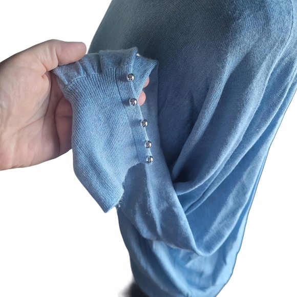 Joseph A Light Blue Dolman Sleeve Sweater M - Picture 7 of 8